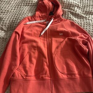 Lee Bright Coral Relaxed Fit Hoodie